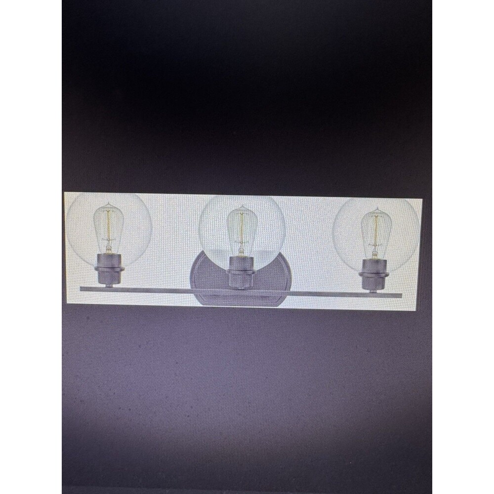 Quoizel PRUC8626MBK Pruitt 3-Light 26 inch Vanity Light, Matte Black